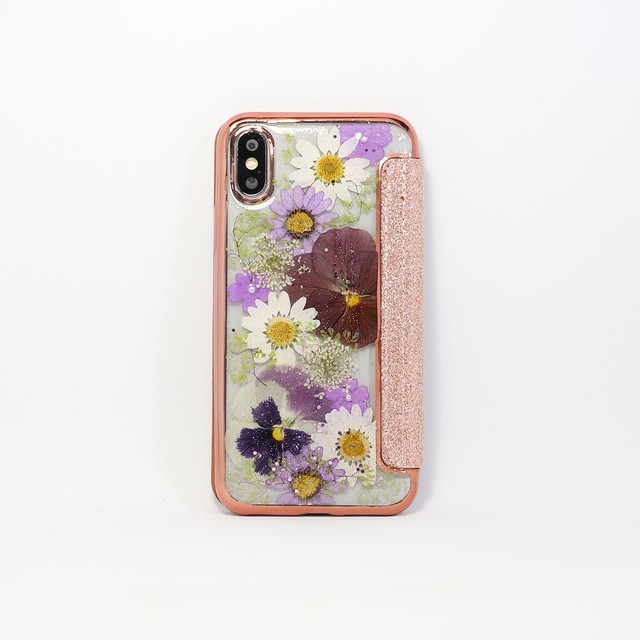 手帳型 X Xs対応 押し花 Iphone Case Hananona Tokyo ハナノナ トウキョウ 押し花 Iphone ケース ハンドメイド ブランド
