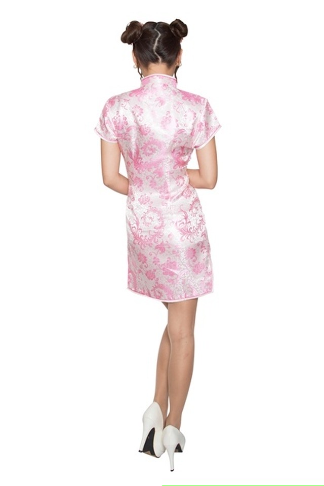 ミニチャイナドレス 白 ピンク ｓ 赤いcandy