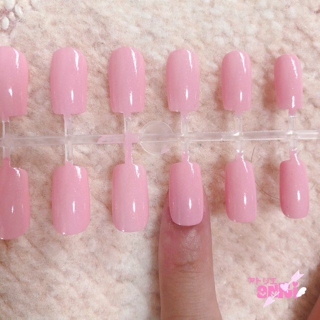 サロン級ネイル パステルピンク 激安ネイルチップ まなおnail S