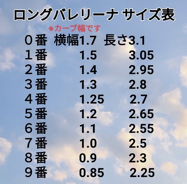 ネイルチップサイズ表 Mikinail