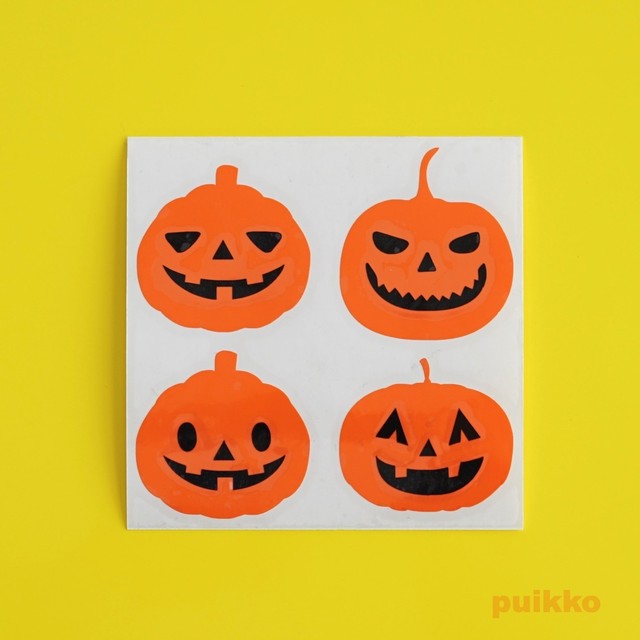 ステッカー ハロウィン かぼちゃ3 重ね貼りタイプ Puikko