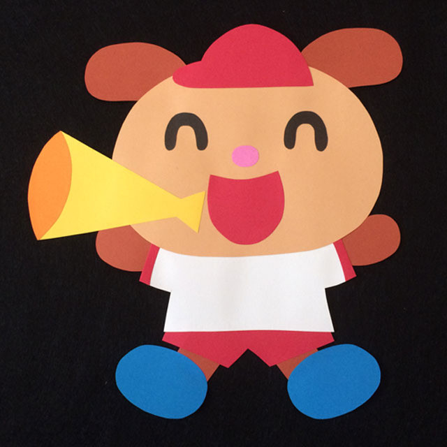 運動会いぬの壁面装飾 Kobito