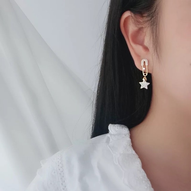 シルバー925 アンピンスターピアス Naturich