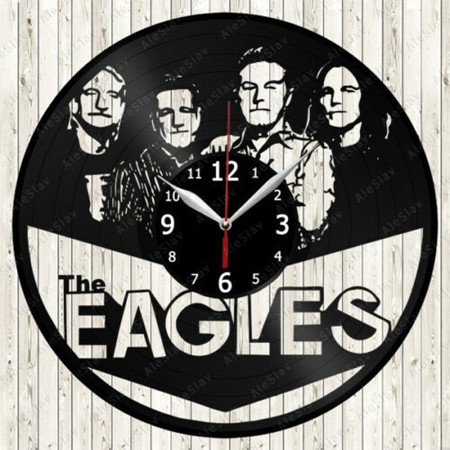 送料無料 30cm レコード盤 壁掛け時計 イーグルス The Eagles Us ロック バンド おしゃれ エコ インテリア ディスプレイ アート 輸入雑貨 Hachinohe Base 1518