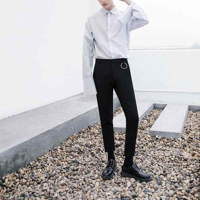 テーパードアンクルスラックス 韓国メンズモードファッション 韓国メンズファッション通販サイト Modefreak モードフリーク