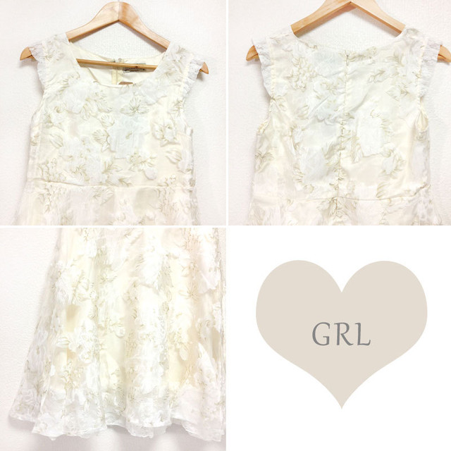 Grl グレイル 新品タグ付き透け感花柄ワンピ Huwa Huwa Store