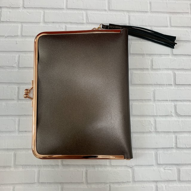 売約済 本革がま口マルチケース 母子手帳ケースタイプ タッセルあり Gypso ジプソ Soft Leather Items