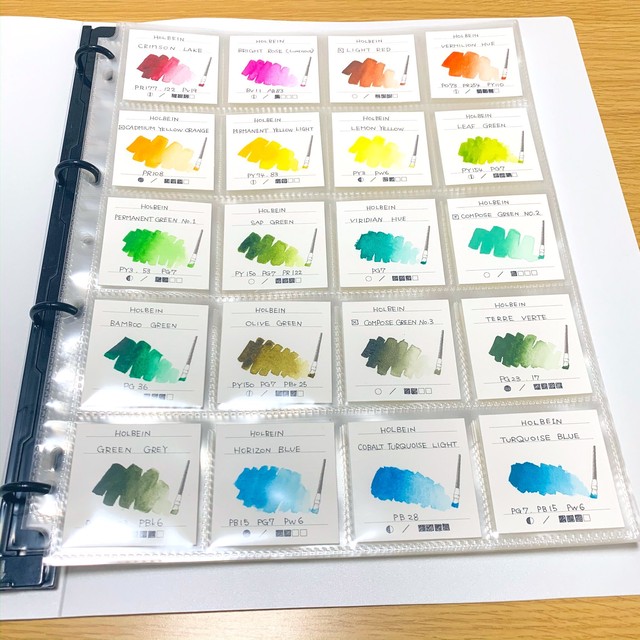 水彩色見本用カード 水彩紙 ホワイト色 アクリルデネブ Arts Labo Store