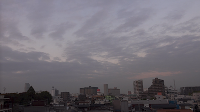 Hd動画素材sky025 空 夕焼け 日没 雲 町並み Sampling Air Japan