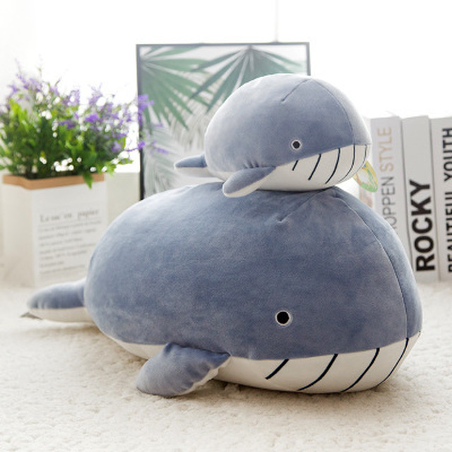 クジラぬいぐるみ くじら 25cm ミニ 青 かわいい ソフト イルカ サメ 小さい 枕 人形 ぬいぐるみ ギフト 女の子 男の子 子供 赤ちゃん Coloring Life