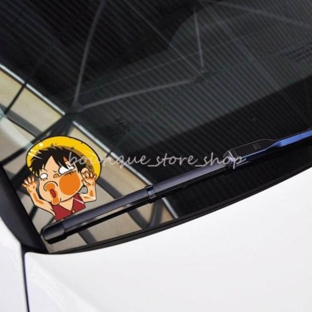 ワンピース ルフィ One Piece Luffy 顔潰れ 車 窓 ウィンドウ デカール カー ステッカー 並行輸入品 Sサイズ 11 11cm Bidup