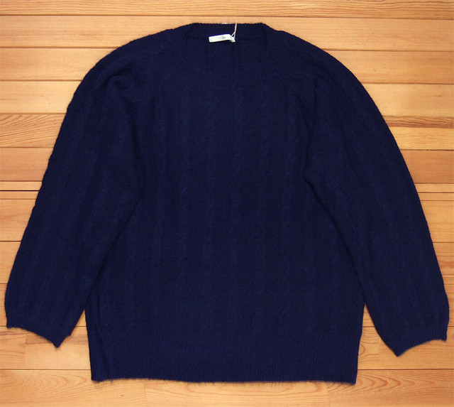 Quand クアンド ケーブル使いプルオーバーニット ネイビー セーター クルーニット Sweater レディース Flossy Online Shop