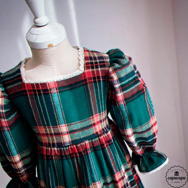 予約 One Day For The Celebration Tartan Check タータンチェックワンピース 子ども服 Capucapu