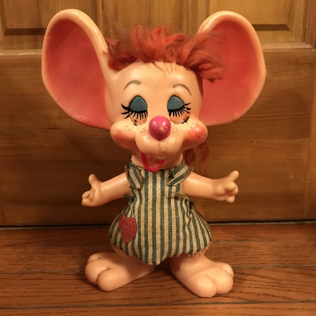 1970s フロリダマウス 恋人のロージーちゃん マウスバンク 貯金箱 コインバンク トッポジージョ ソフビ人形 Honey Antique ヴィンテージ アメリカン雑貨 アンティーク アメトイ インテリア小物 ミールトイのお店