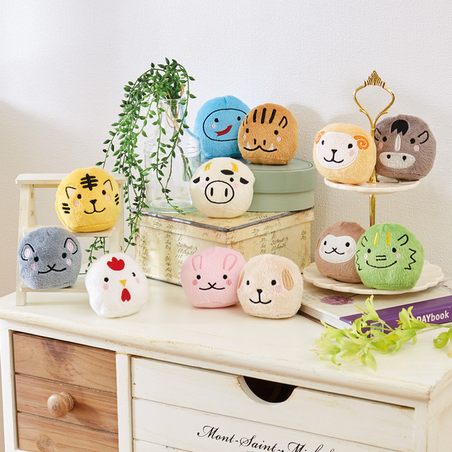 コロコロかわいい十二支お手玉 巾着袋付 干支を覚える知育玩具 お誕生日プレゼント ご長寿祝い 還暦祝い お正月遊び Oh 幸せデリバリー リングピローなどの結婚式アイテム 手芸用品の通販