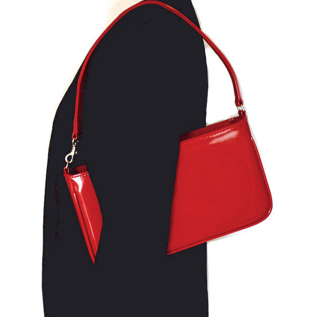 赤エナメル ショルダーバッグ 神戸銀河堂 モダンモオド部屋