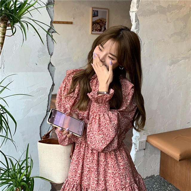 フェミニン 小花柄ワンピ ワンピース 花柄ワンピース 清楚系 きれいめ フリル デート 女子会 Ptnym3592 Shop Suba