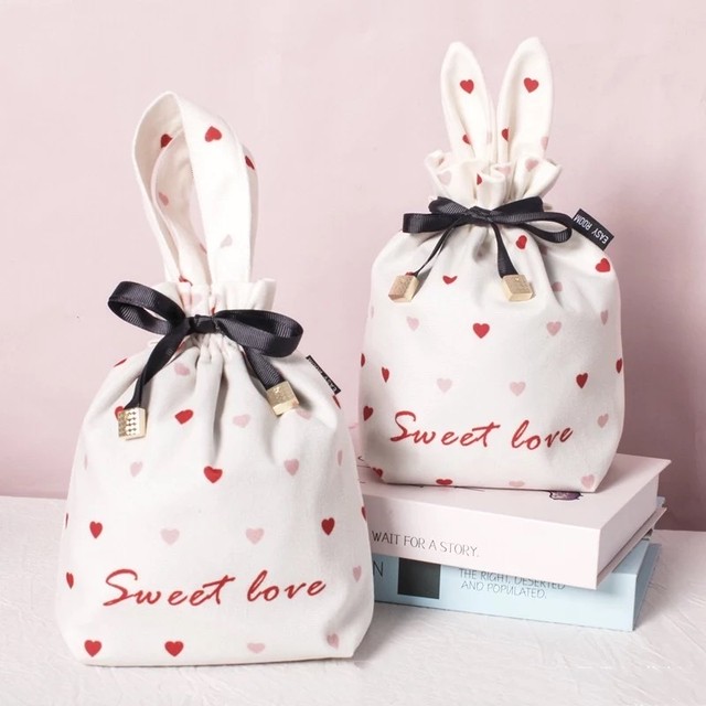 お取り寄せ商品 バッグ 鞄 ポーチ 小物入れ 化粧ポーチ うさぎ うさ耳 ハート リボン 原宿 ゆめかわいい レディース かわいい Candy Melts