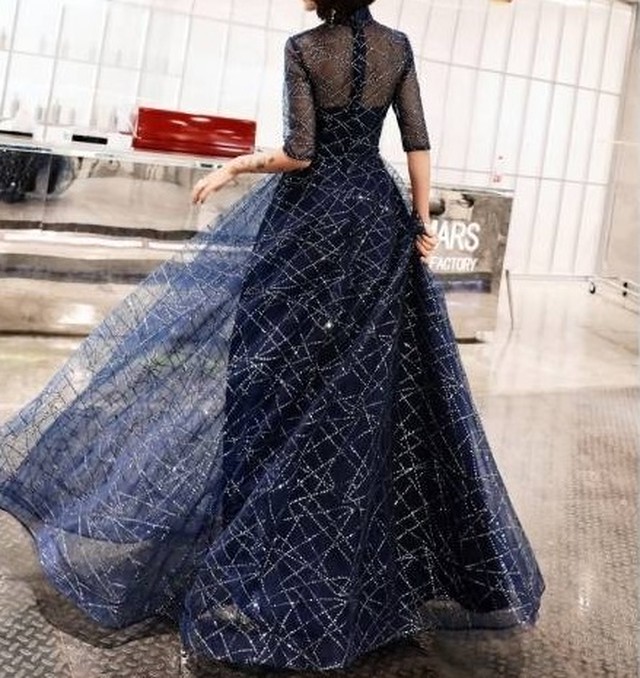 結婚式 ドレス 袖あり 二次会 お呼ばれ ウェディングドレス スレンダー 黒 シースルー ハイネック チュール 演奏会ドレス 発表会 結婚式ドレス 袖あり 二次会 ウェディングドレス スレンダー 黒 Dressy Lily ドレッシーリリー プチプラドレスワンピース専門店