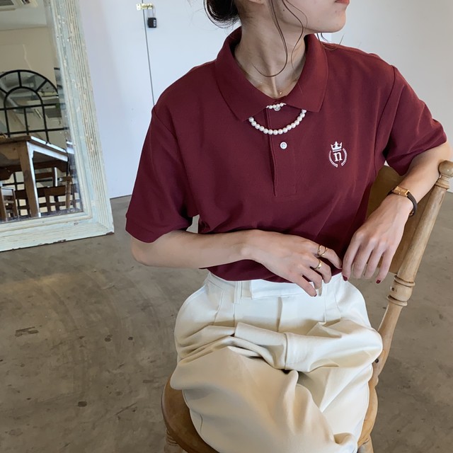 basic polo shirt【burgundy】