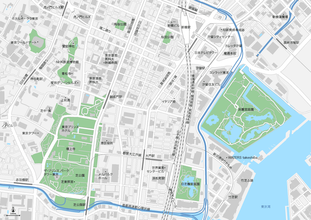 東京 新橋 浜松町 Pdfデータ マップ作成素材 地図素材をダウンロードにて販売するお店 今八商店