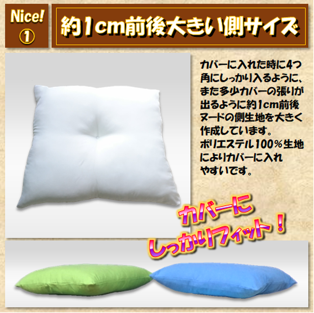 ヌードクッション 座布団タイプ 大判 約55ｘ59ｃｍ Happy Go Lucky ミノワ産業base販売店