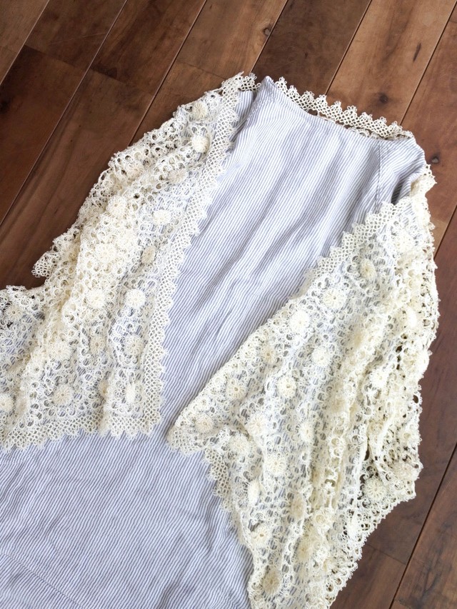 タティングレース大判ショール Pacific Burano パシフィックブラーノ 手工芸レース 手作り材料