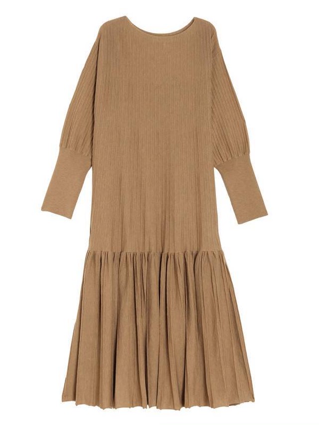 Elendeek エレンディーク プリーツ切替ニットワンピース Toraya 111 Dep