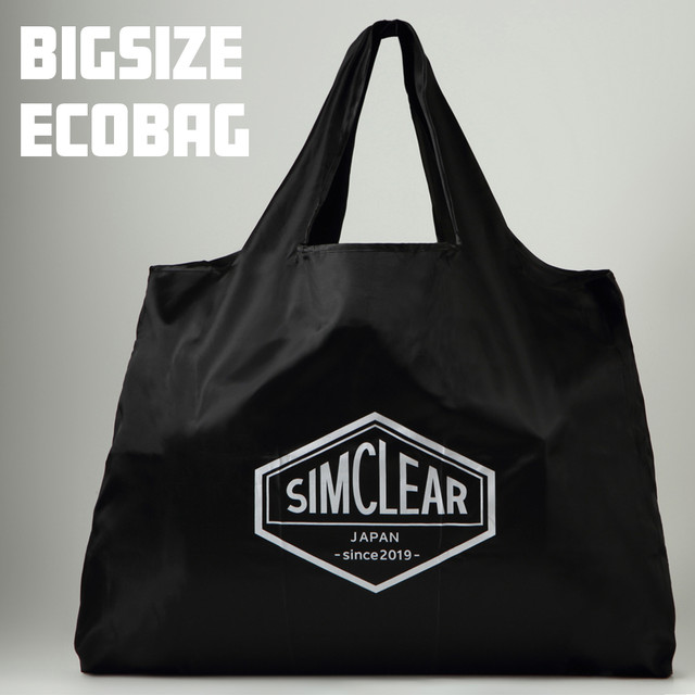 エコバッグ SIMCLEAR BIGSIZE ECOBAG(ブラック/ネイビー)