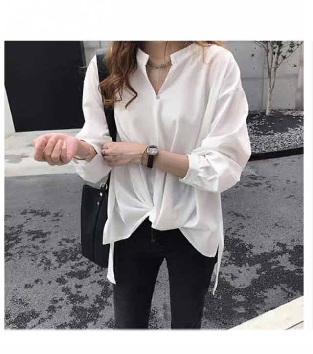 襟なしシャツ ノーカラーシャツ Selectshop Petitmaimai