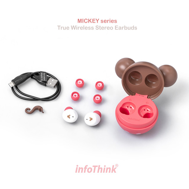 Infothink ワイヤレスイヤホン ノイズキャンセリング True Wireless Stereo Bluetooth Earbuds Earphone ディズニー Disney ミッキーマウス Mickey Mouse Itws100 Mickey01 E Qualia イークオリア