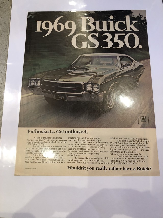 708 アメリカ ビンテージ 雑誌 広告 チラシ ポスター インテリア アメ車 1969 Buick Acrosstheuniverse 1977