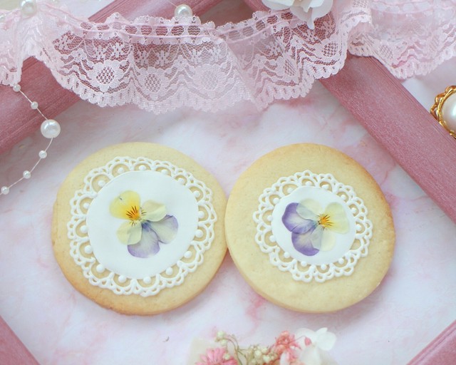 お花セット アイシングクッキー エディブルフラワー 公式オンラインショップ Kitty Sweets きゅん とするお菓子