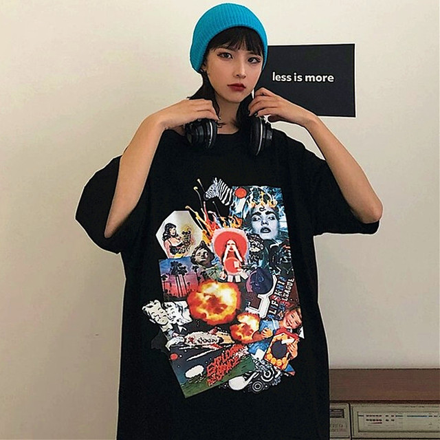 トップス 韓国系半袖ラウンドネックプルオーバープリントtシャツ Kodo7 Com ド定番から最新のものまで網羅 ストリート系ファッション専門店