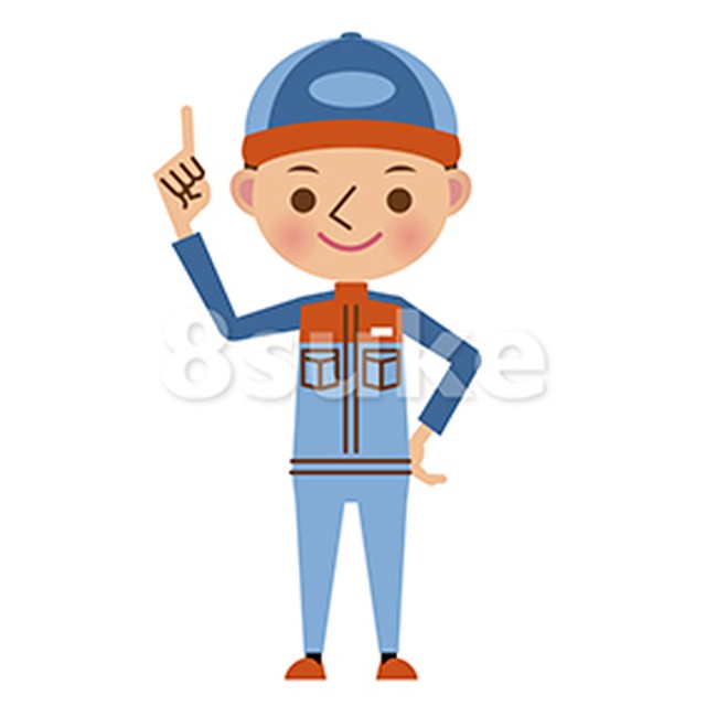 イラスト素材 タイヤを担いでグッドサインをする自動車整備士 ベクター Jpg 8sukeの人物イラスト屋 かわいいベクター素材のダウンロード販売