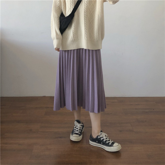 〈カフェシリーズ〉ウエストシャーリングプリーツスカート【fwaist shirring pleats skirt】