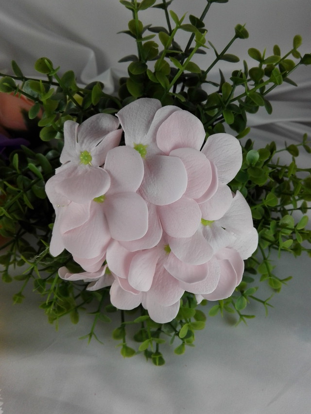 ボリューム感を出すときに最適な花 紫陽花ソープフラワー 薄ピンク 得な5本セット Orignal Soap Flower Binu Hana