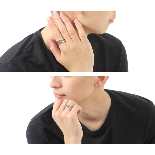 指輪 メンズ リング ローマ数字 シンプル 安い ピンキー レディース 軽量 3g 7mm 6170 メンズアクセサリー店sakuto