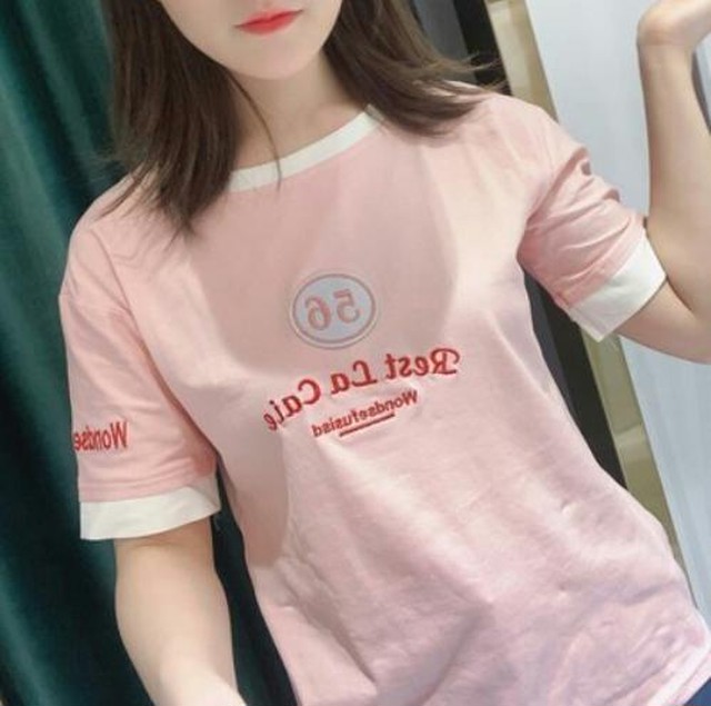 Tシャツ シャツ 韓国風 韓国コーデ 大学コーデ 春服 夏服 海外輸入 送料無料 A La Mode アラモード