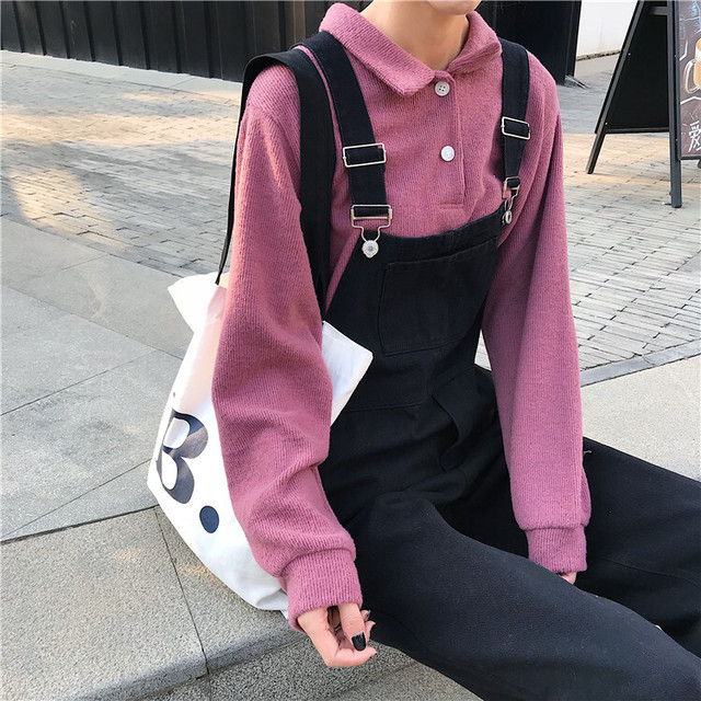 春 秋 冬 デニム サロペット クロップドパンツ オーバーオール カジュアル ストレート パンツ ワイドパンツ オールインワン 黒 ベージュ ブラック Clea