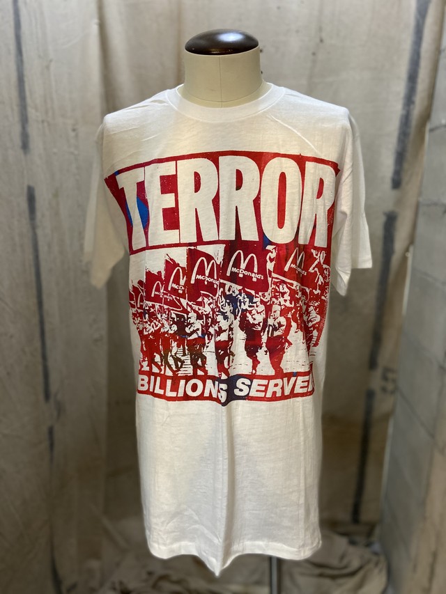 Donrock Terror World Wide 手刷りtシャツ Vintage Clothing Twoface