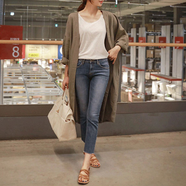 リネン ロング カーディガン レディース アウター ノーカラー ゆったり ジャケット カーディガン コート 大人 カジュアル シンプル オーバーサイズ 長袖 サマージャケット リネン 麻 綿麻 カーディガン 薄手 無地 体型カバー 夏 韓国ファッション 韓国スタイル Arco