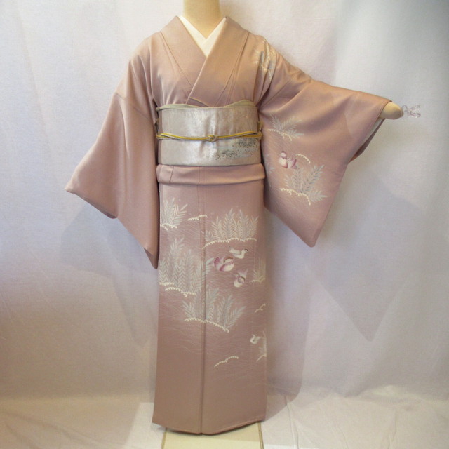 日本未発売 訪問着 逸品 着物 Sb2947 ｔｌサイズ 仕立て上がり 新品 フォーマル 花 華文 地紋 ラメ ベージュ色 着物 Williamsav Com