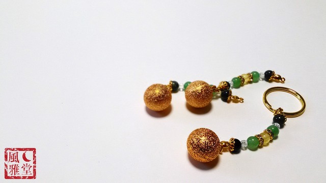 水琴鈴キーホルダー 山月 風雅堂