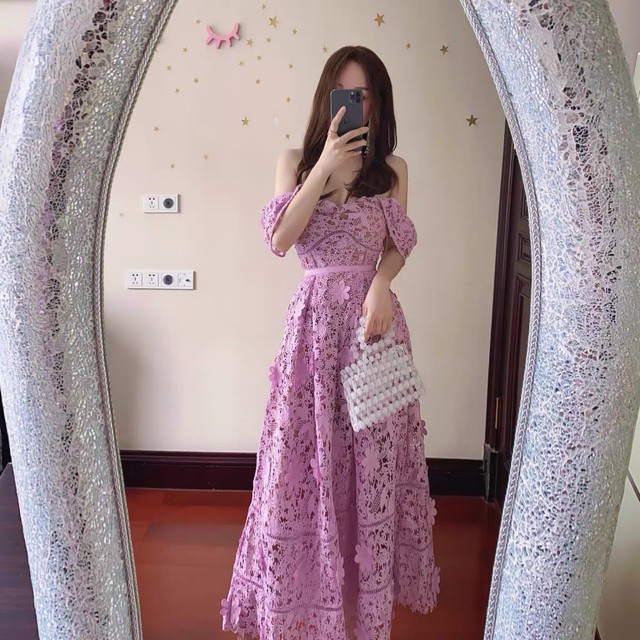 オフショル レース マキシ ワンピース Estela エステラ レディース 通販 Bace 韓国