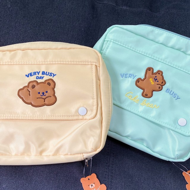 1 26再入荷 即納 送料無料 Milkjoy くまベアナイロンポーチ 韓国 メイク 母子手帳 おむつ Usagi Case ウサギケース 韓国 Iphoneケース通販