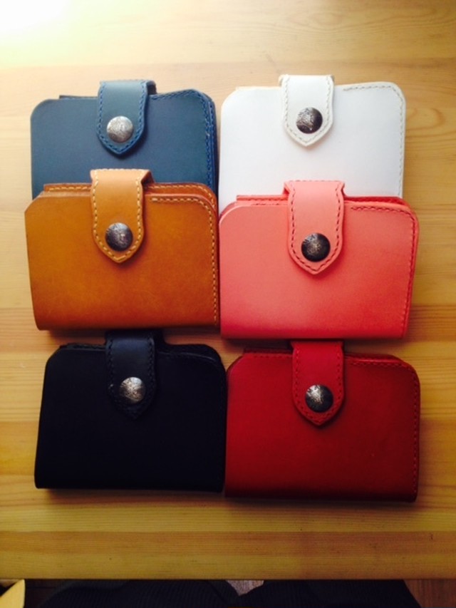 白 ホワイト 財布 メンズ レディース 二つ折り 革 レザー 送料無料 ライダース ビルフォールド ミドルサイズ ルナ ファルファッラ レザークラフト