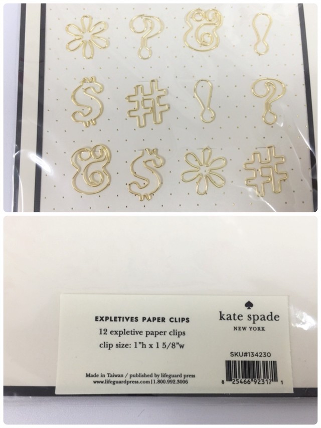 Sale 30 Off Kate Spade 12 ペーパークリップ 12ピース 文具 文房具 デスク アクセサリー 記号 ゴールド アソート 贈り物 プレゼント 学校 オフィス Moana