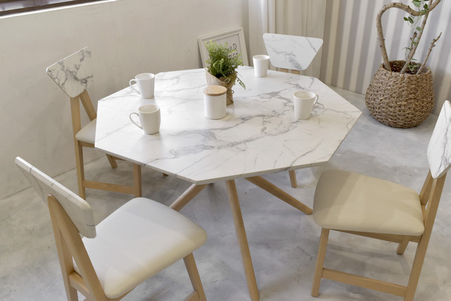 Marble Dining Table 1100 / 大理石モダンスタイル 大理石調 ダイニングテーブル 1100