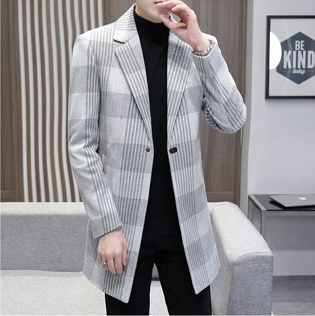 5色有り メンズ チエック柄 ハーフコート チェスターコート ロングジャケット スリムフィット 長袖 テーラードスタイル お洒落 アウター カジュアル M 3xl Compadre